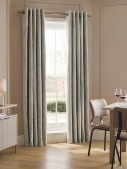 Plush Chenille Eyelet Curtains