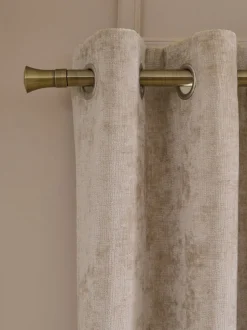 Plush Chenille Eyelet Curtains