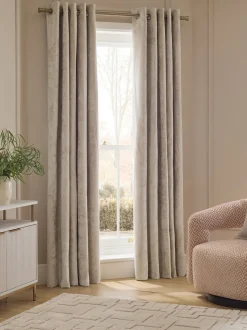 Plush Chenille Eyelet Curtains