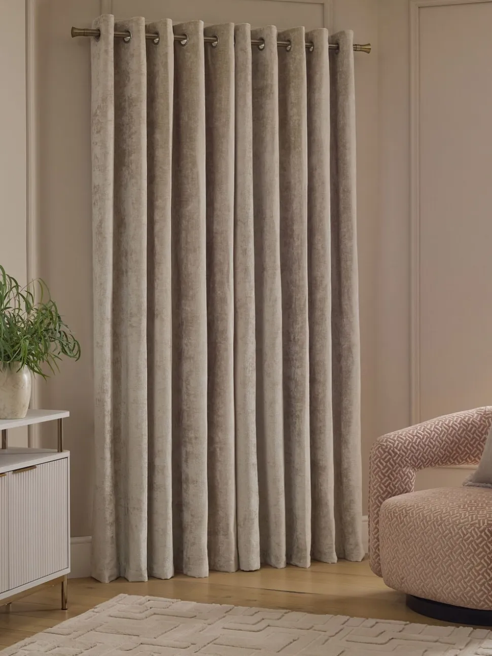 Plush Chenille Eyelet Curtains