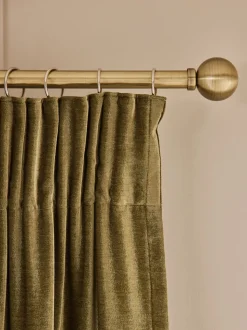Plush Chenille Pencil Pleat Lined Curtains