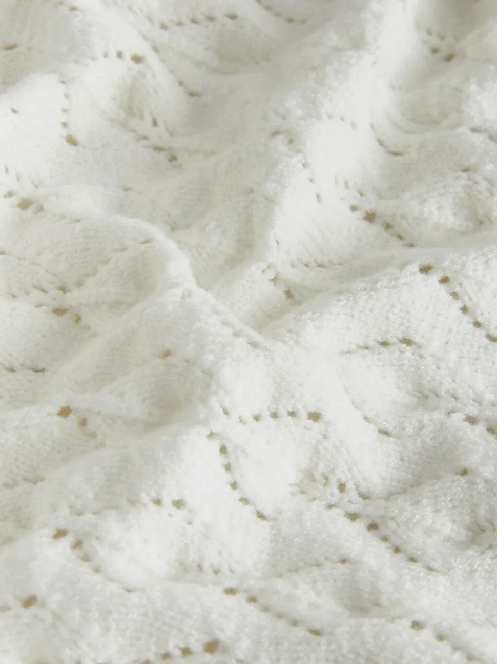 Pointelle Stitch Knitted Blanket