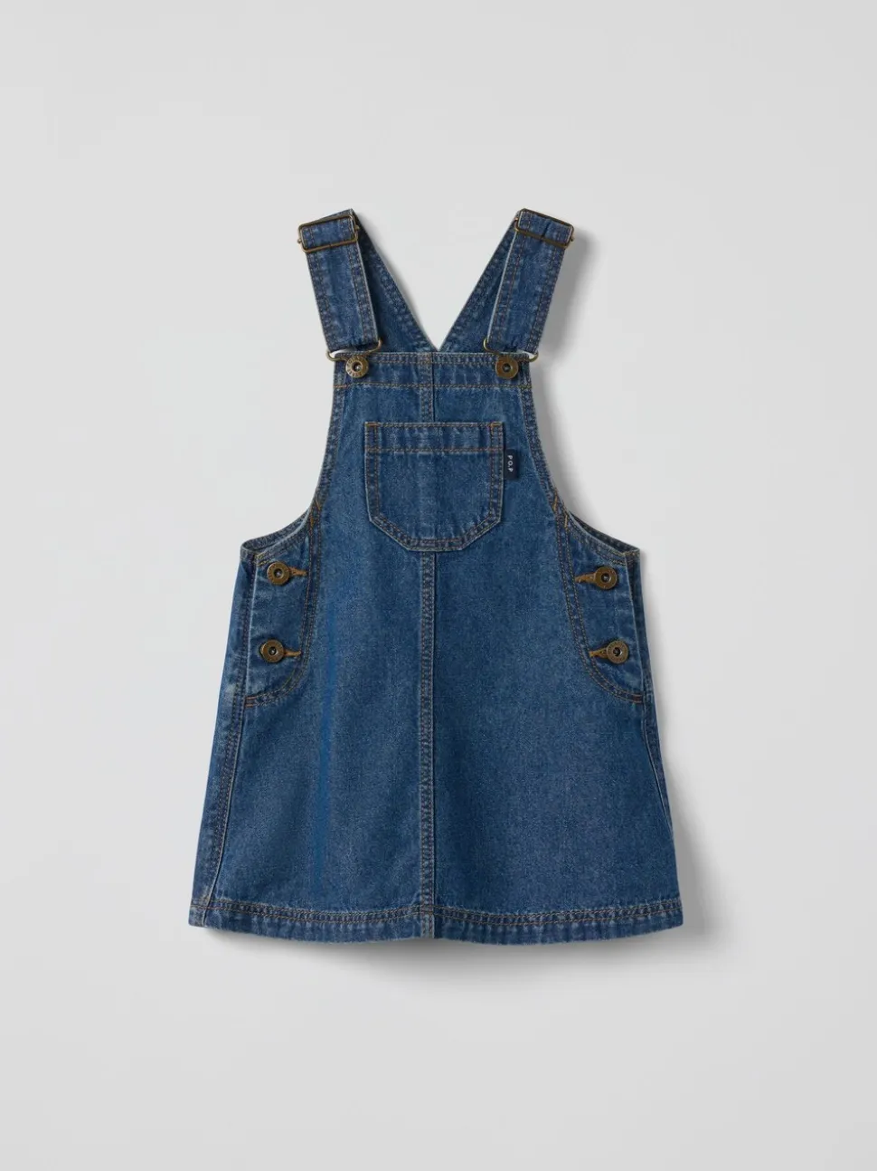 Polarn O. Pyret Cotton Denim Pinafore