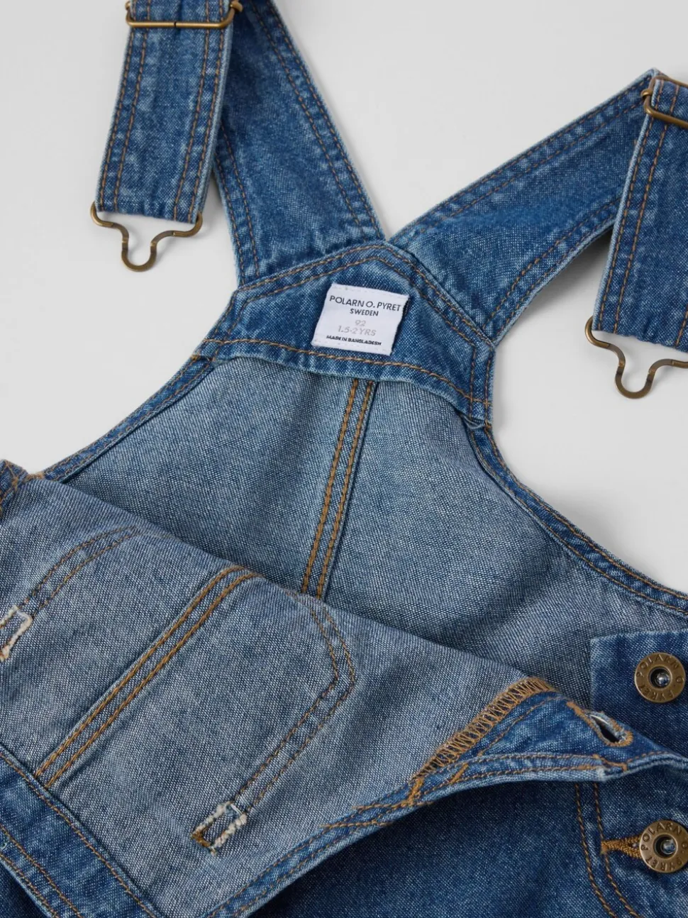 Polarn O. Pyret Cotton Denim Pinafore