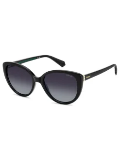 Polaroid Cat Eye Black Sunglasses With Jewel Embellishment