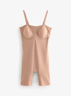 Praline nude - DD+ minimaliserende buikcorrigerend ondergoed met bandeau en pijpjes