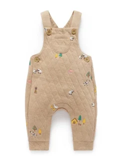 Purebaby Quilted Embroidered Dungarees
