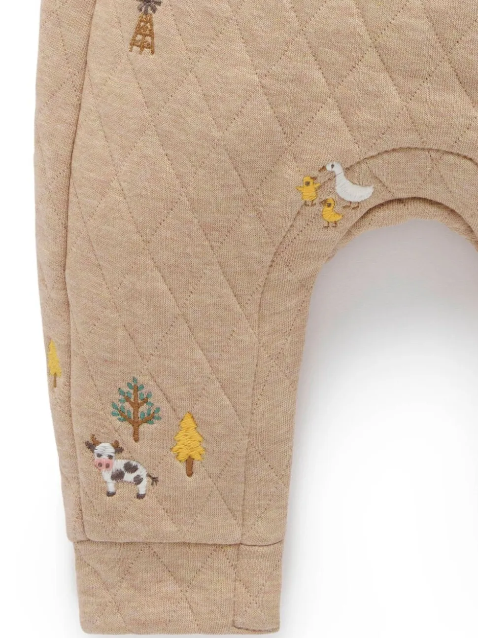 Purebaby Quilted Embroidered Dungarees