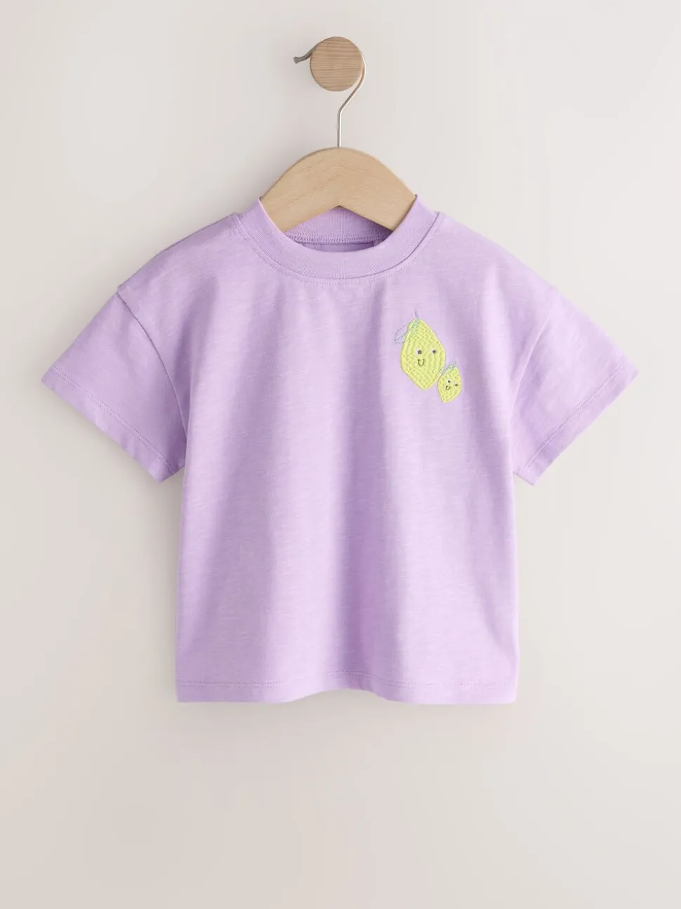 Purple Lemon - Short Sleeve Embroidered T-Shirt (3mths-7yrs)