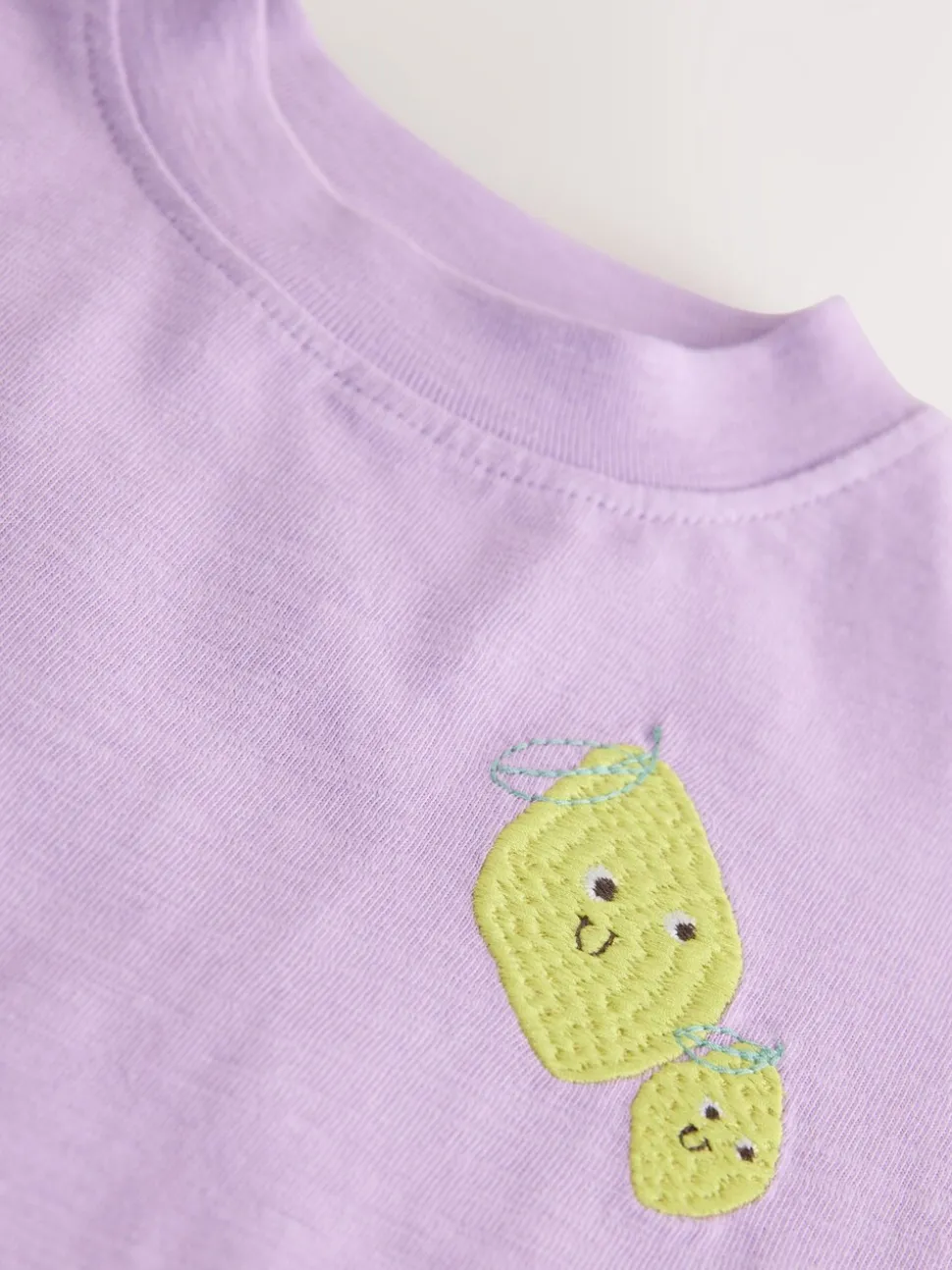 Purple Lemon - Short Sleeve Embroidered T-Shirt (3mths-7yrs)