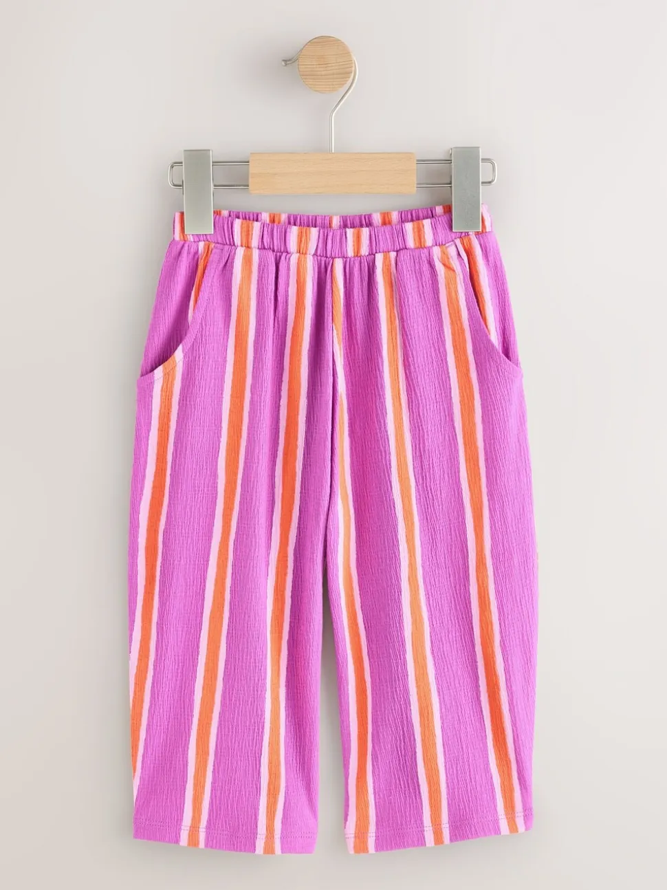 Purple Orange Stripe - Broek met wijde kortere pijpen (3mnd -7jr)