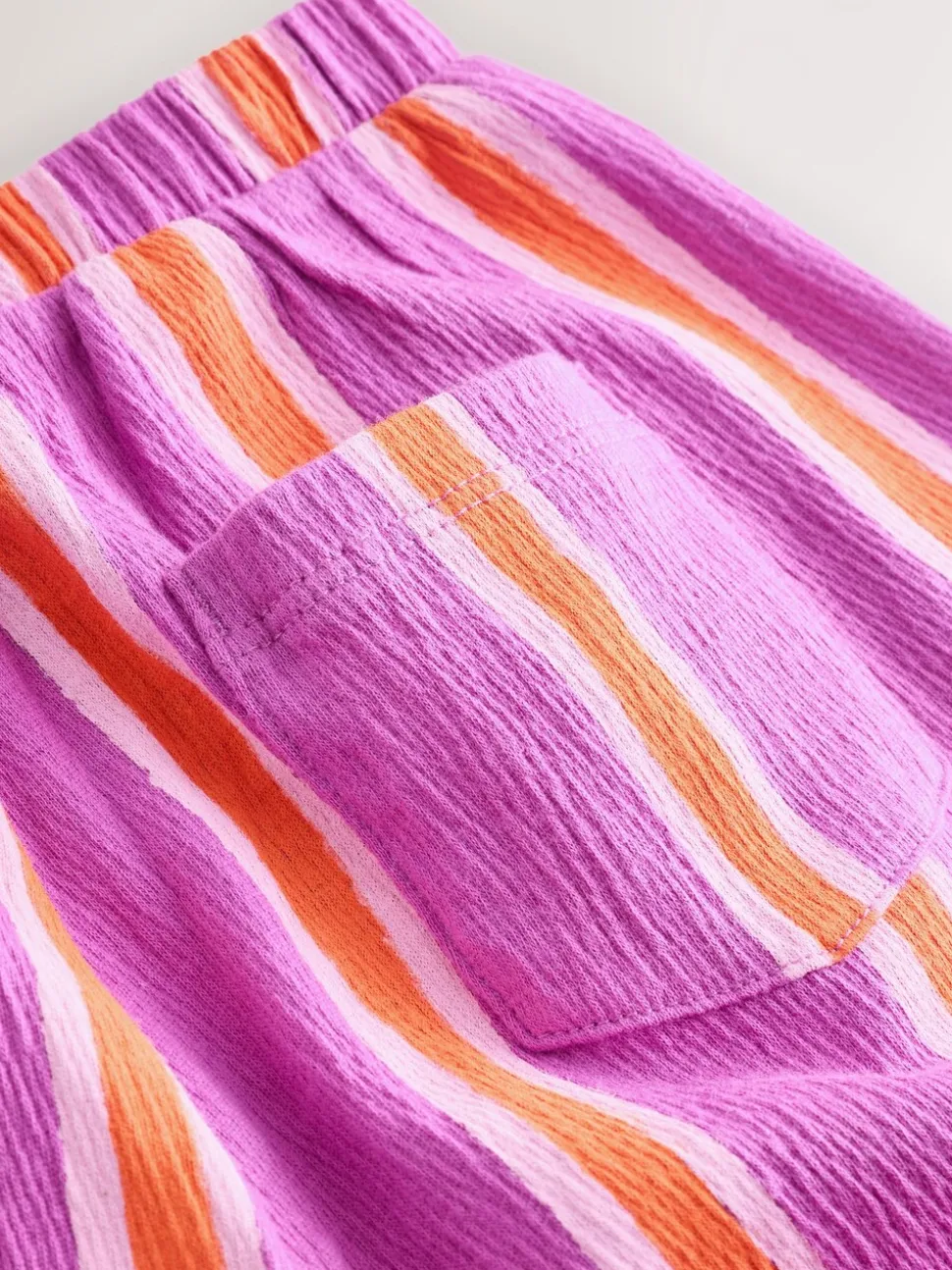 Purple Orange Stripe - Broek met wijde kortere pijpen (3mnd -7jr)