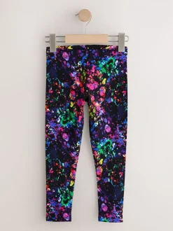 Purple/Splat - Verpakking van 5 leggings (3-16 jr)