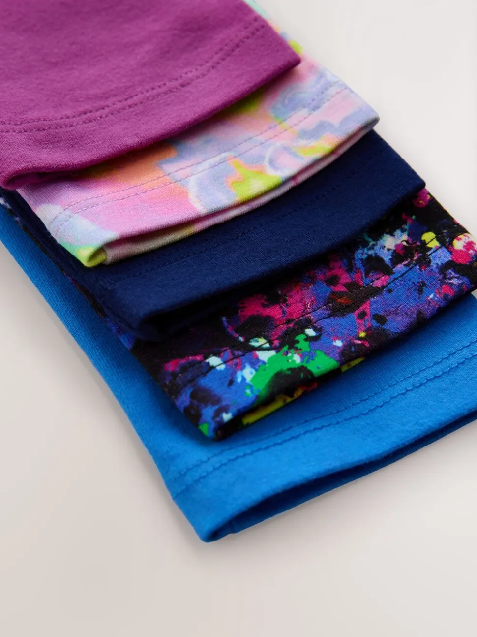 Purple/Splat - Verpakking van 5 leggings (3-16 jr)