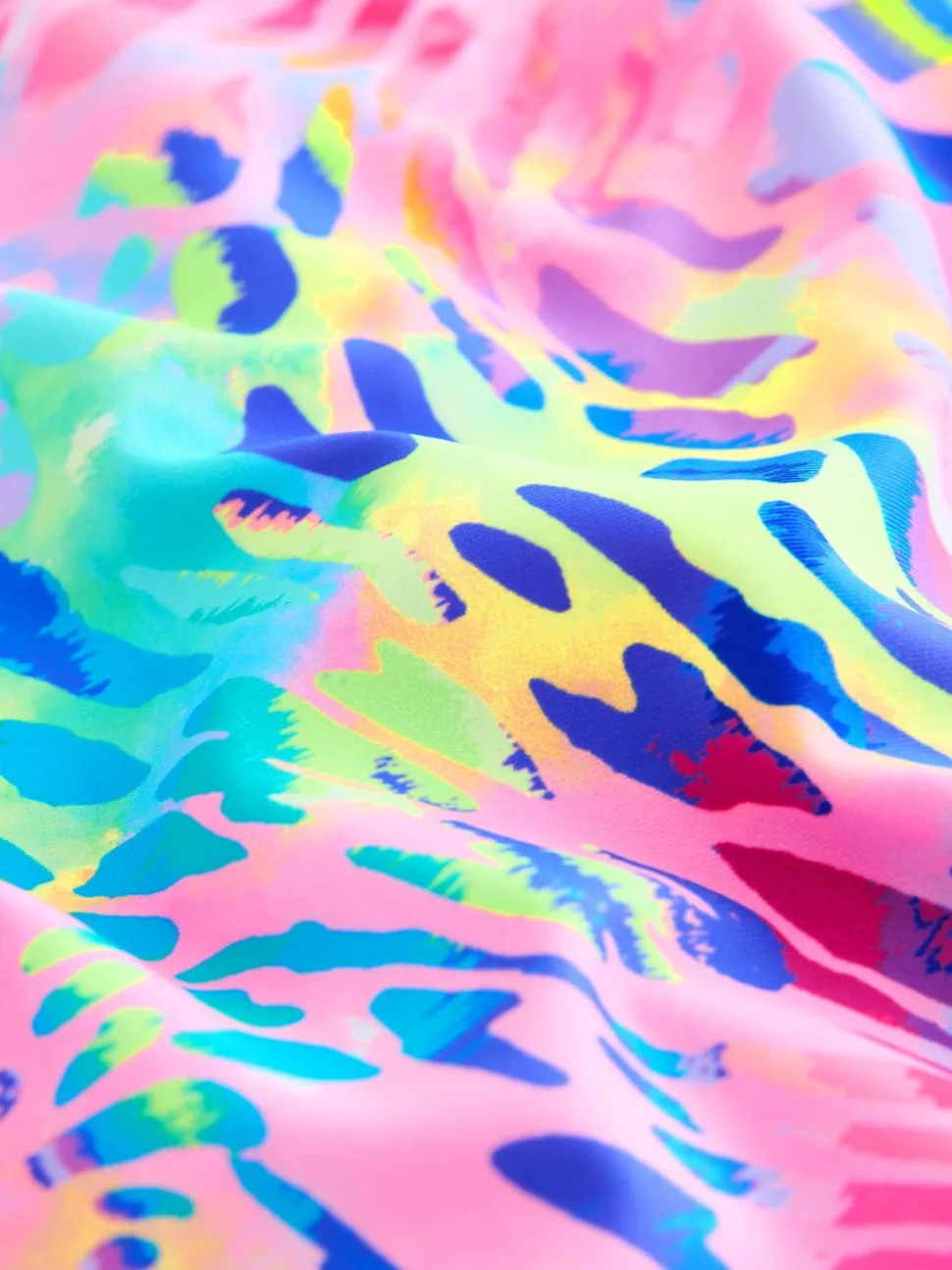 Rainbow Animal Tie Dye - Short Sleeved Sunsafe Swimsuit (3mths-16yrs)