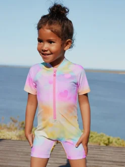 Rainbow Ombre Hearts - Zonbeschermend badpak (3 mnd-10 jr)