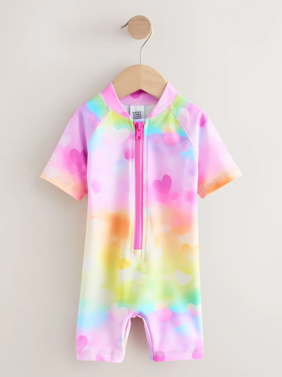 Rainbow Ombre Hearts - Zonbeschermend badpak (3 mnd-10 jr)