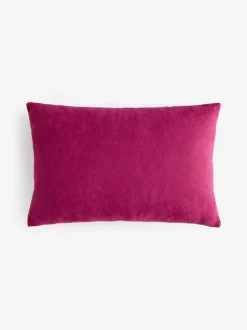 Raspberry Pink 40 X 59cm Cut Velvet Cherry Blossom Abstract Cushion