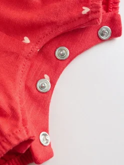 Red Heart Printed Button Through - romperpakje