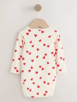 Red Heart Valentines - Babyrompertjes met lange mouwen