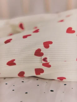 Red Heart Valentines - Valentines Two Way Zip Baby Sleepsuit (0-2yrs)