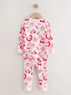 Red/Pink Valentines - Behaaglijke pyjama (9 mnd-12 jr)