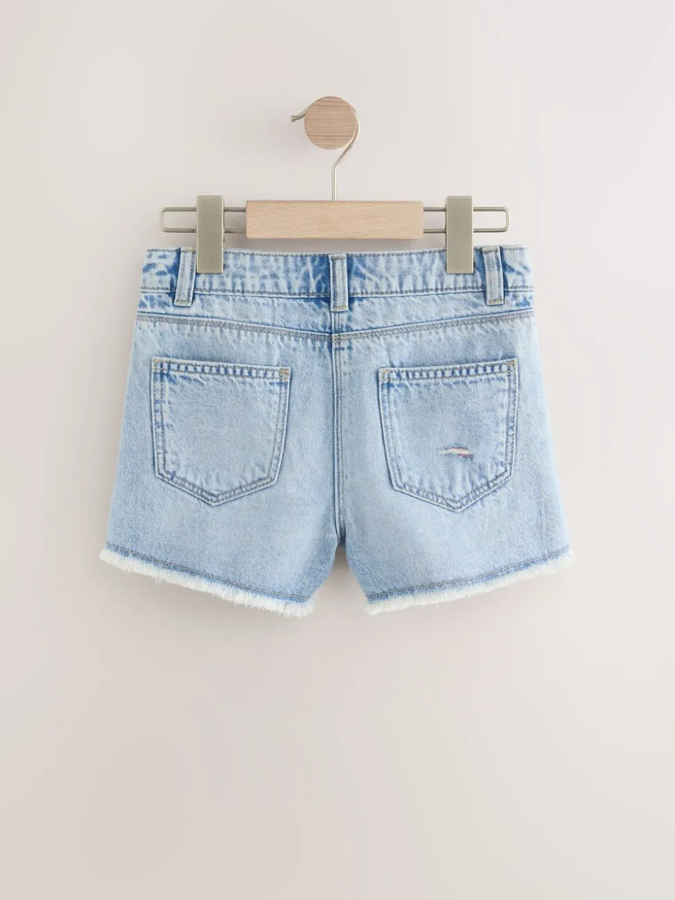 Regenboog - 100% katoenen shorts met gerafelde rand (3-16jr)