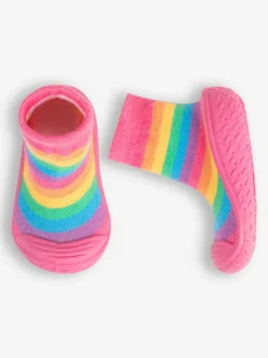 Regenboog - JoJo Maman Bébé - Indoor pantoffelsokken voor binnen