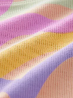 Regenboog - Set van 5 geribbelde fietsshorts (3 mnd-7 jr)