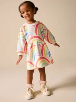 Regenboog - Sweaterjurk (3 mnd-7 jr)