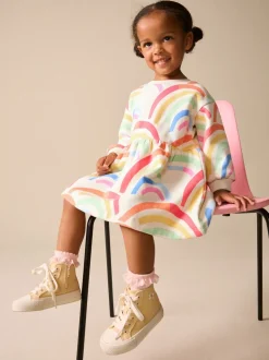 Regenboog - Sweaterjurk (3 mnd-7 jr)