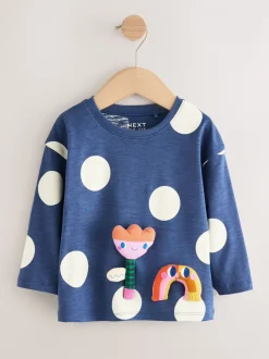 Regenboog - Tops met lange mouwen set van 4 (3mnd - 7 jr)