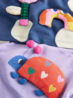 Regenboog - Tops met lange mouwen set van 4 (3mnd - 7 jr)