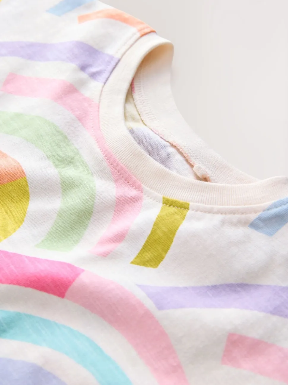 Regenboog - T-shirt met peplum en korte mouwen (3mnd -7jr)
