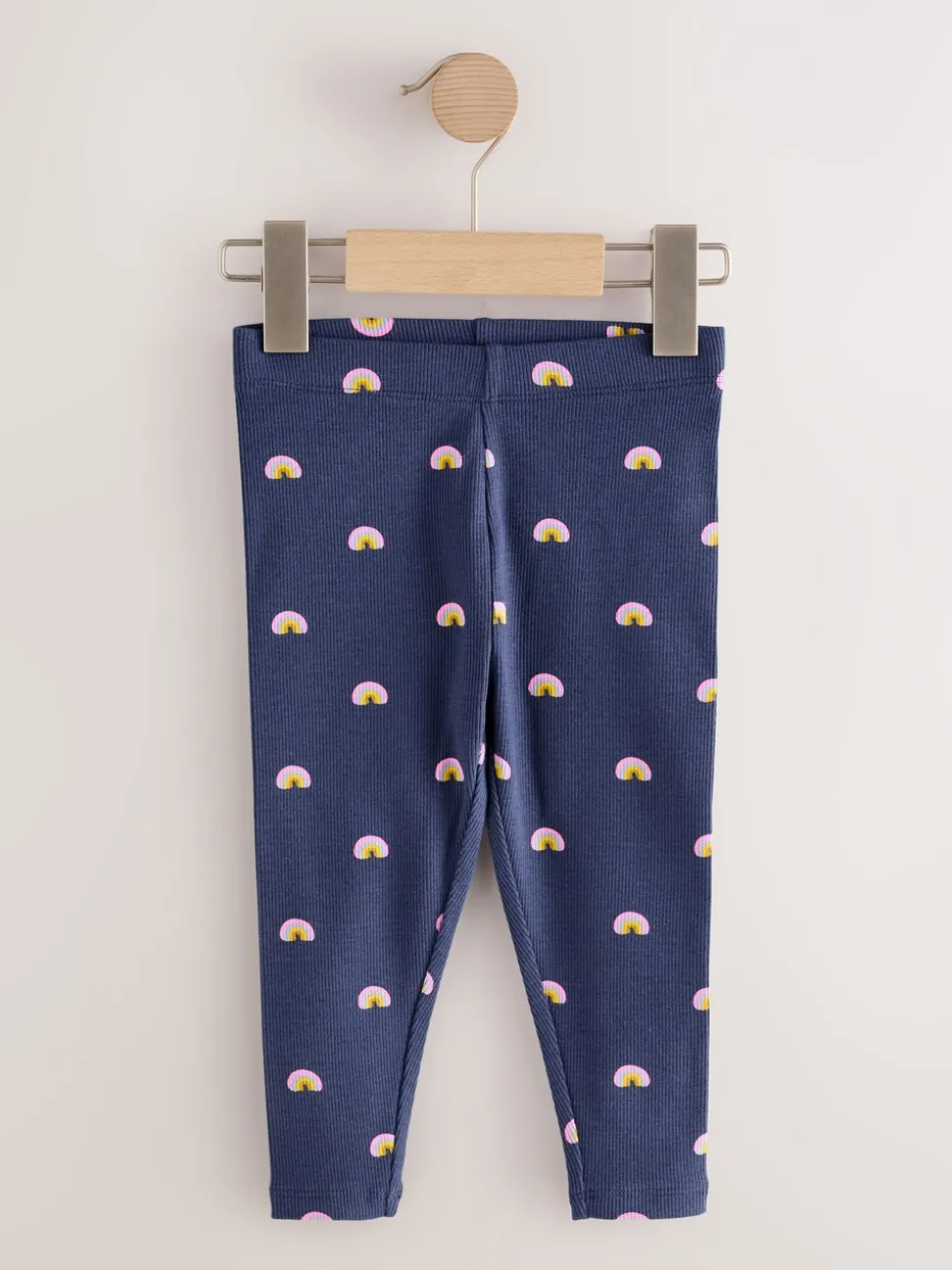 Regenboog - Verpakking van 5 geribbelde Leggings (3mnd -7jr)