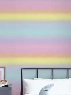 Regenboog ombré 10 m behang
