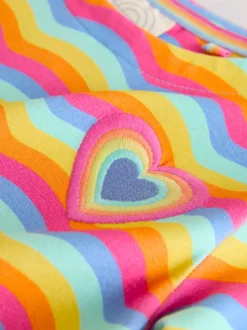 Regenboogkleurig met golven - Little Bird by Jools Oliver Skater-jurk met lange mouwen