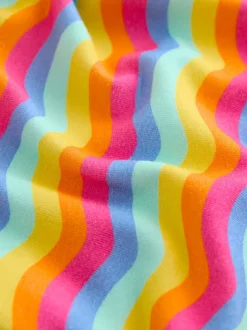 Regenboogkleurig met golven - Little Bird by Jools Oliver Skater-jurk met lange mouwen