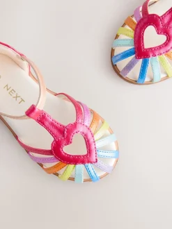 Regenboogprint - Fisherman Heart Occasion Sandals