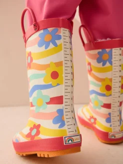 Regenboogprint - Laarzen met handgreep