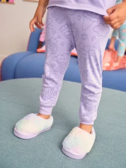 Regenboogprint - Shoot pantoffels