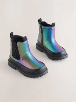 Regenboogprint - Wijde Chelsea enkellaars