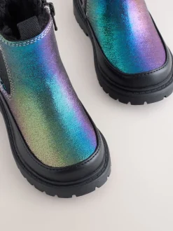 Regenboogprint - Wijde Chelsea enkellaars