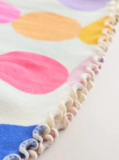 Regenboogstippen - Geribbelde jurk met lange mouwen (3mnd-7jr)