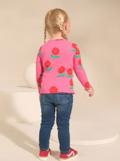 Regenboogstippen - Verpakking van 5 geribde tops met lange mouwen (3mnd-7jr)