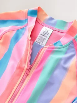 Regenboogstrepen - Long Sleeve Sunsafe Swimsuit (3mths-16yrs)