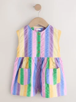 Regenboogstrepen - Sleeveless Playsuit (3mths-7yrs)