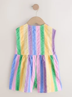 Regenboogstrepen - Sleeveless Playsuit (3mths-7yrs)