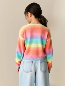 Regenboogstrepen - Vest met knopen (3-16jr)