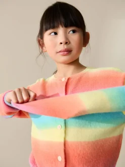 Regenboogstrepen - Vest met knopen (3-16jr)